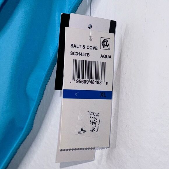 SALT + COVE Womens Size XL Ribbed V-Waist Bikini Bottoms in Aqua - Picture 5 of 8